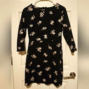Old Navy | Black 3/4 sleeve floral dress | Size M
